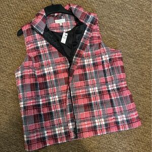 Talbots plaid Vest